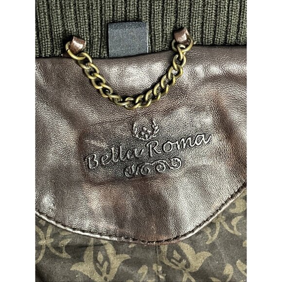 Bella Roma Nappa Lamb Dark Brown Leather Jacket Size 12 (EU Size 46)Vintage 90's - Picture 2 of 16